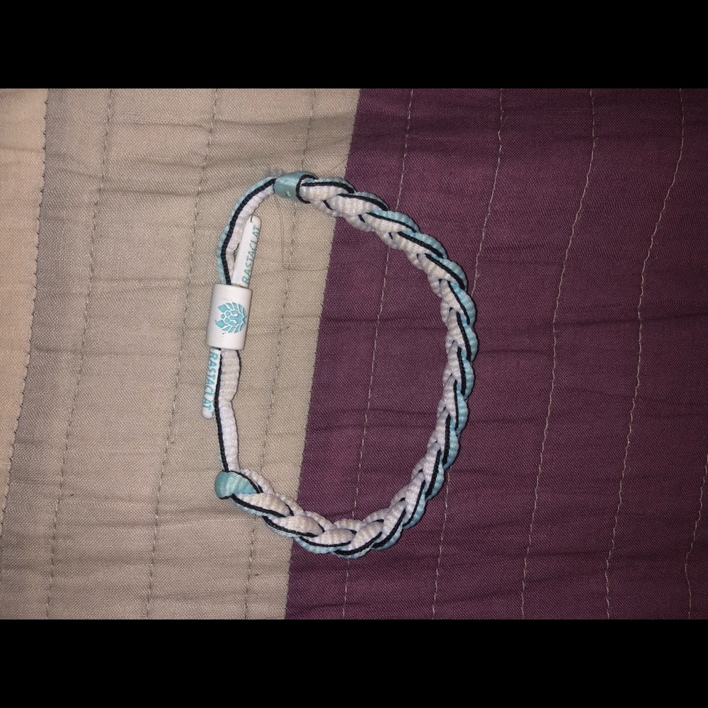 White and Carolina blue rastaclatt